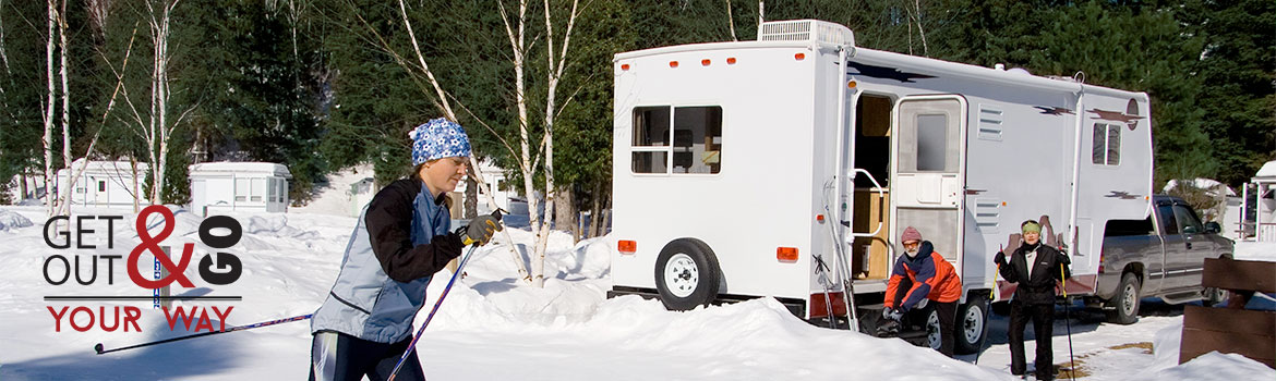 Fifth Wheel RV at a Ski Area